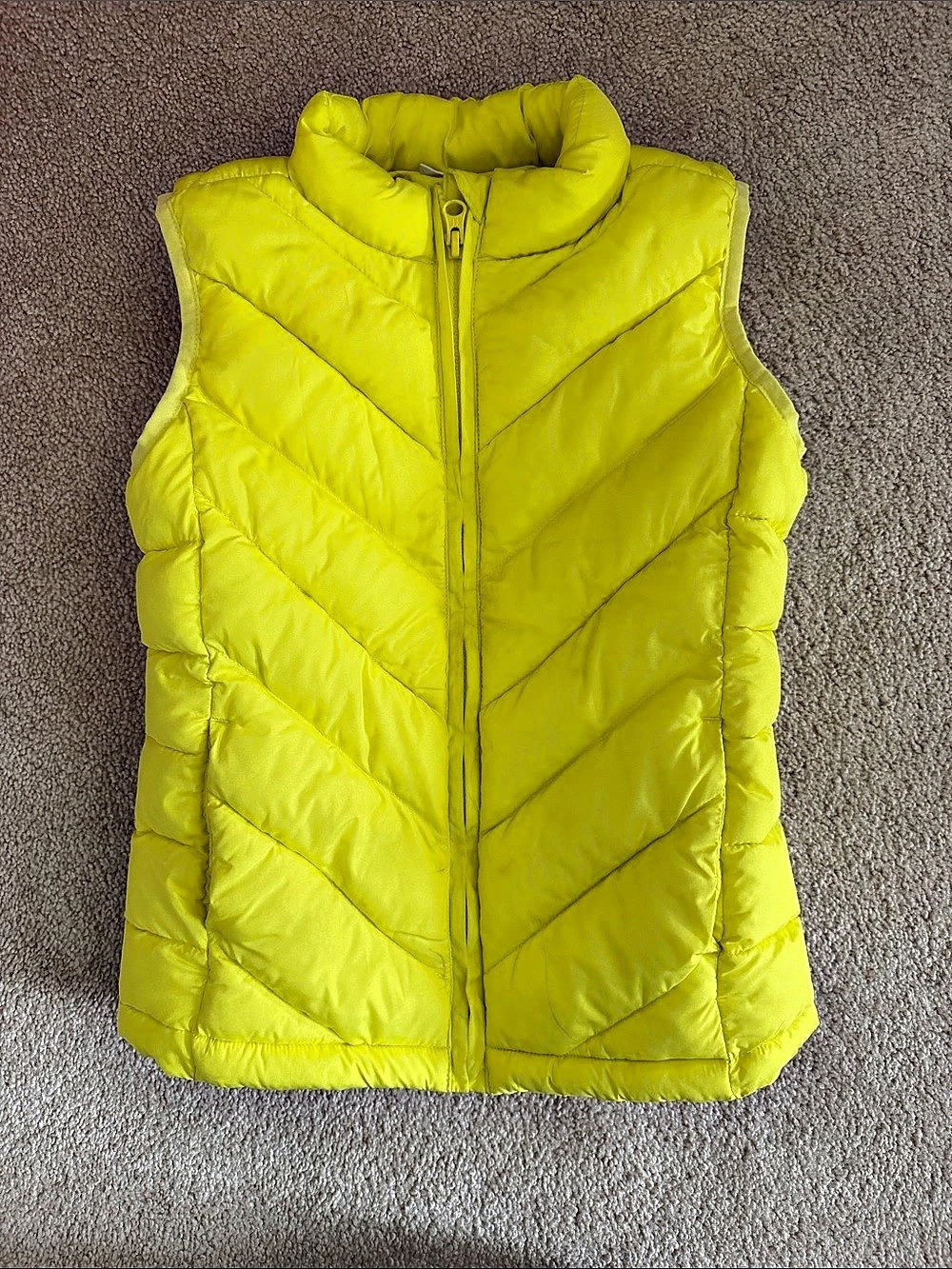GAP Kids Puffer Vest Girls Medium Yellow Puffer Vest